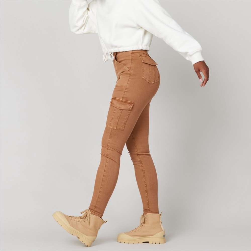 NEW Spanx high waist skinny cargo pants in Khaki S P